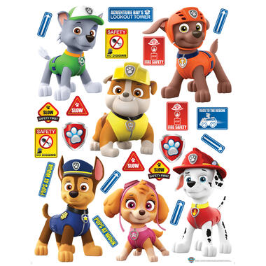 Sanders & Sanders muursticker - PAW patrol - rood, geel en groen - 65 x 85 cm product