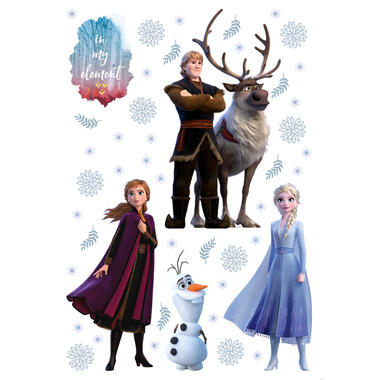 Disney muursticker - Frozen - blauw, bruin en paars - 65 x 85 cm - 600168 product