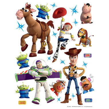 Disney muursticker - Toy Story - bruin, wit en paars - 65 x 85 cm - 600139 product