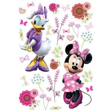 Disney muursticker - Minnie Mouse & Katrien Duck - roze, paars en wit product