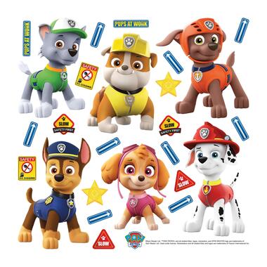 Sanders & Sanders muursticker - PAW patrol - blauw, geel en oranje - 30 x 30 cm product