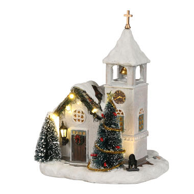 LuVille Kerstdorp Miniatuur Kyrka Zweedse Kerk - L14 x B15 x H20 cm product