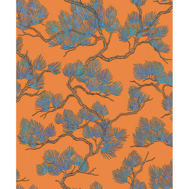 Dutch Wallcoverings - Wall Fabric pine tree orange - 0,53x10,05m product