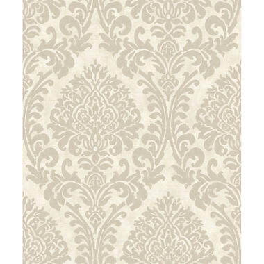 Dutch Wallcoverings - Nomad Chenille Damask licht beige - 0,53x10,05m product