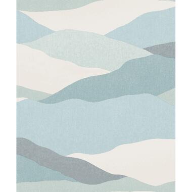 Dutch Wallcoverings - Arty Abstract hills blauw - 0,53x10,05m product