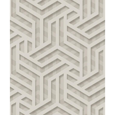 Dutch Wallcoverings - Onyx dessin grijs/zilver - 0,53x10,05m product