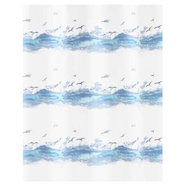 Kleine Wolke douchegordijn Seaside - blauw - 180x200 cm product
