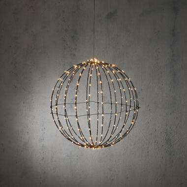 Luca Lighting Kerstverlichting Bal met Warm Witte LED - Ø40 cm - Zwart product