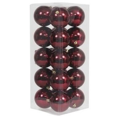 Othmar decorations Kerstballen - 20 stuks - bordeaux rood - 8 cm product