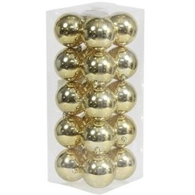 Othmar decorations Kerstballen - 20x - goud - kunststof - 8 cm product