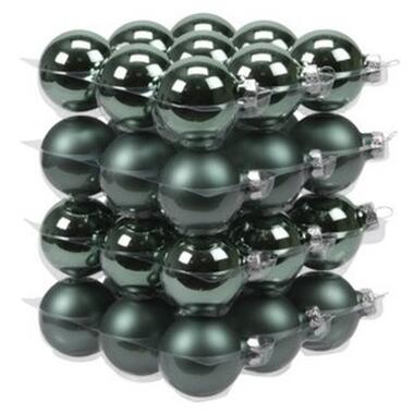 Othmar Decorations kerstballen - 36x st - emerald - D4 cm - glas product