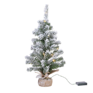 Everlands Kerstboom - met sneeuw en licht - mini - 45 cm product