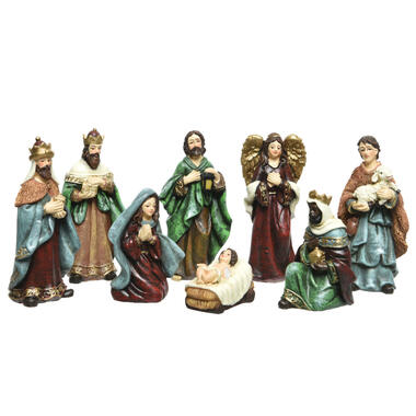 Decoris Kerststal figuren - 8-delig - beeldjes set product