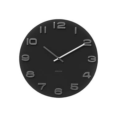 Wall clock Vintage black round glass product