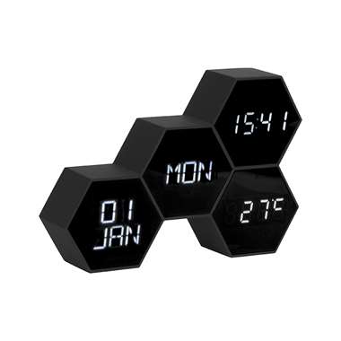 Alarm clock Six in the Mix rubberized black. product