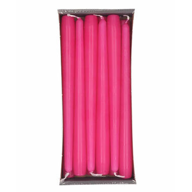Enlightening Candles Dinerkaarsen - 12 stuks - fuchia roze - 25 cm product