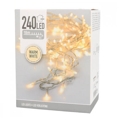 Kerstboomverlichting - 240 LEDs - warm wit - 18 m product