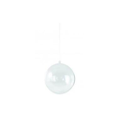 Hobby/diy kerstballen - 5x st - transparant - D6 cm - kunststof product