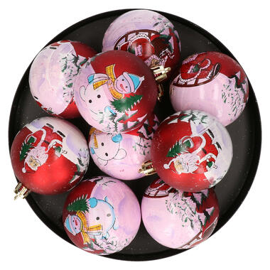 Inge Christmas goods Kerstballen - 6 cm - rood - 9 stuks product