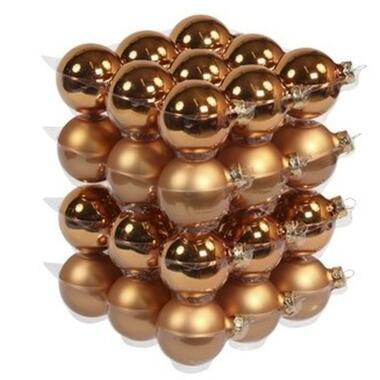 Othmar Decorations kerstballen - 36x st - koper - D6 cm - glas product