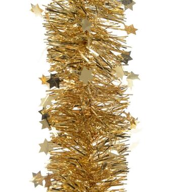 Decoris Kerstslinger - sterren - goudkleurig - 270 cm product