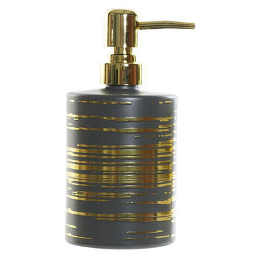 Items Zeeppompje - glas - grijs met gouden strepen - 450 ml product