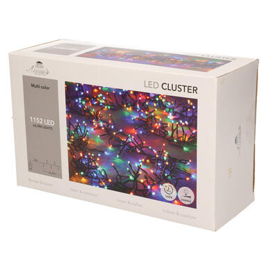 Lumineo Kerstverlichting - cluster - gkeleurd - timer - 1152 LEDs product