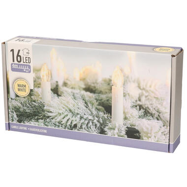 Kerstboomverlichting - kaarsen - warm wit - 4 meter product