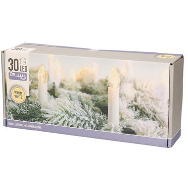 Kerstboomverlichting - kaarsen - warm wit - 7 meter product
