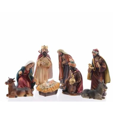 Bellatio decorations Kerststal beeldjes - groep - 8-delig - 12 cm product