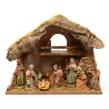 Kerststal met 8 kerst figuren 38 cm product