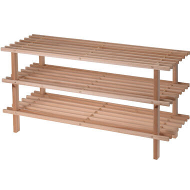 Schoenenrek - hout - 3-laags - 77 x 26 x 40 cm product