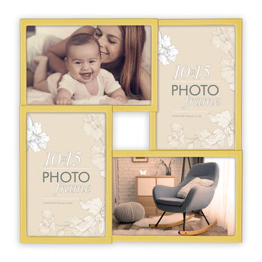 Zepp Fotolijst - metaal - goudkleurig - 4 lijstjes van 10 x 15 cm product
