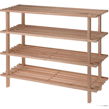 Schoenenrek - hout - 4-laags - 77 x 26 x 65 cm product