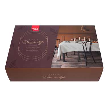 Giftbox-Tafellinnen-Dine in style-extra lang tafelkleed-Lichtgrijs product