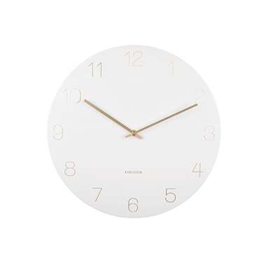 Wall clock Charm engraved numbers white product