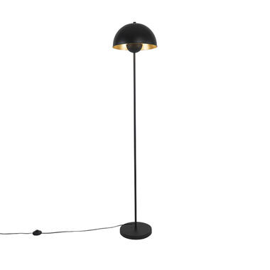QAZQA IndustriÃ«le vloerlamp zwart met goud 160 cm - Magnax product