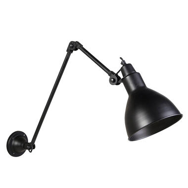 QAZQA IndustriÃ«le wandlamp zwart verstelbaar - Wye product