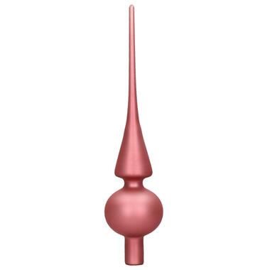 Decoris Kerstboompiek - oud roze - mat - 26 cm product