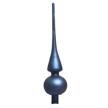 Decoris Kerstboompiek - donkerblauw - mat - 26 cm product