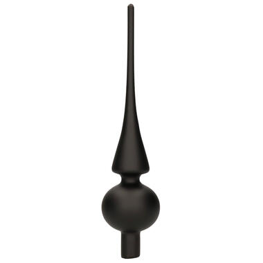 Decoris Kerstboompiek - zwart - mat - 26 cm product