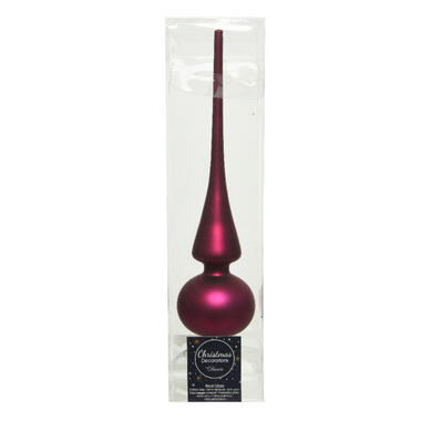 Decoris Kerstboompiek - framboos roze - 26 cm product