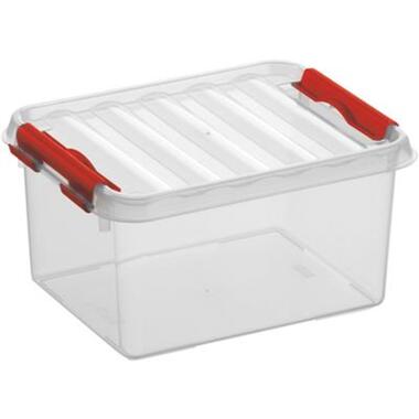 Q-line opbergbox 2L transparant rood product