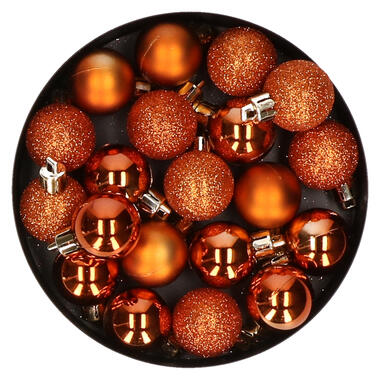 Cosy & Trendy Kerstballen - 20 ST - oranje - 3 cm product