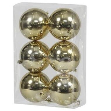 Othmar Decorations Kerstballen - 6 stuks - goud - glanzend - 10 cm product