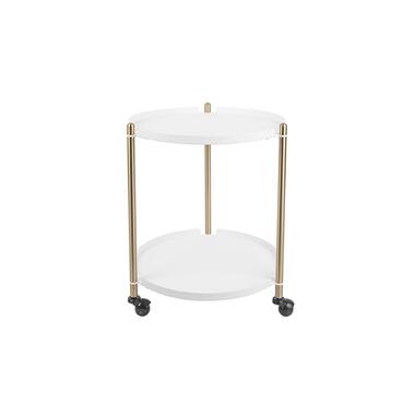 Side table Thrill - Staal Goud, Wit - 42,5x52cm product