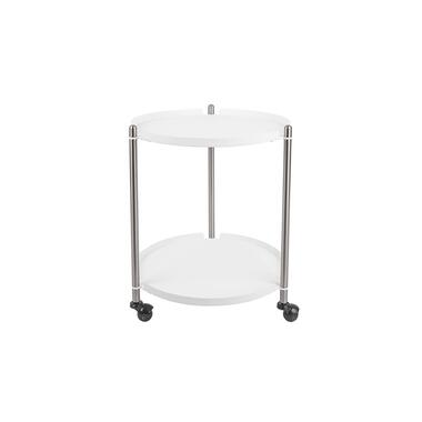 Side table Thrill - Staal Nikkel, Wit - 42,5x52cm product