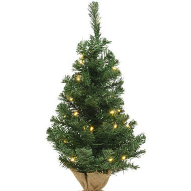 Everlands Kerstboom - kunst - mini - verlichting - 45 cm product