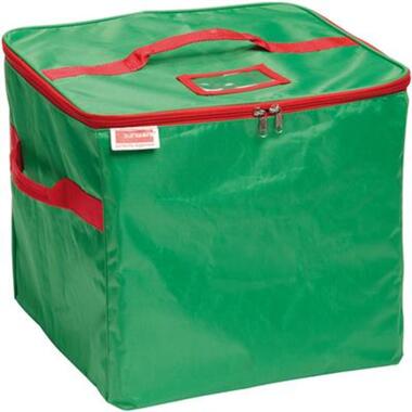 kersttas met trays voor 48 ballen groen rood product