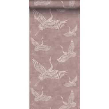 ESTAhome behang - kraanvogels - oudroze - 50 x 900 cm - 139333 product